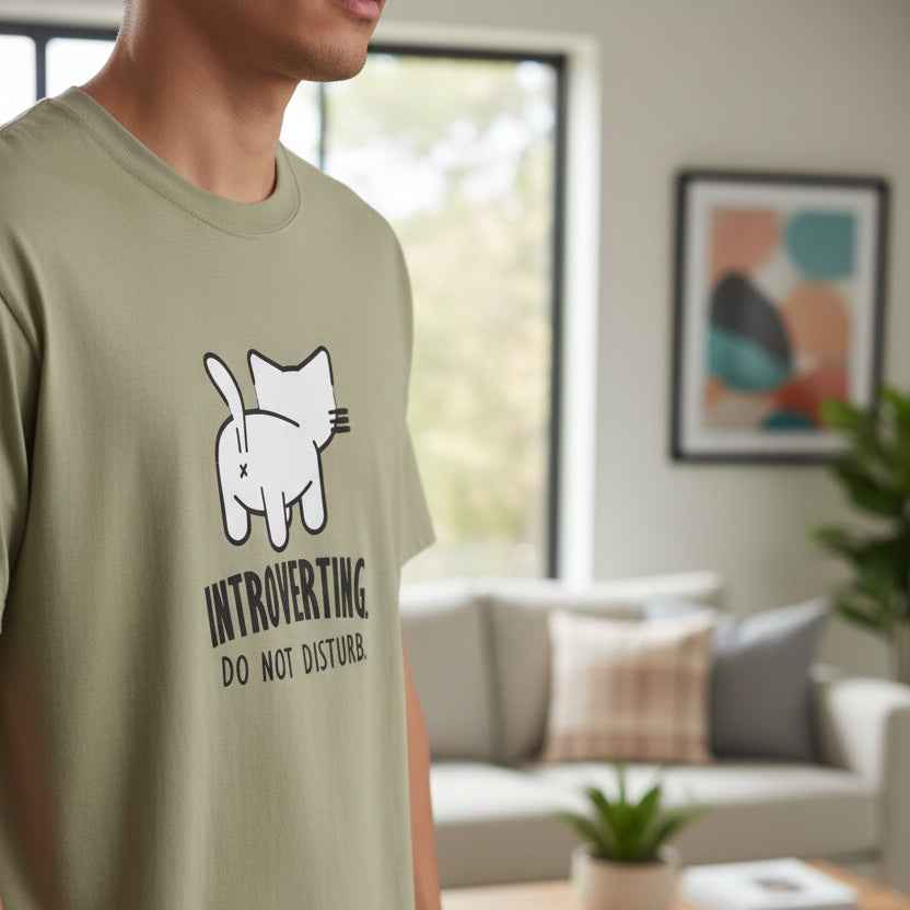 Introverting. Do Not Disturb. Unisex Cat T-Shirt