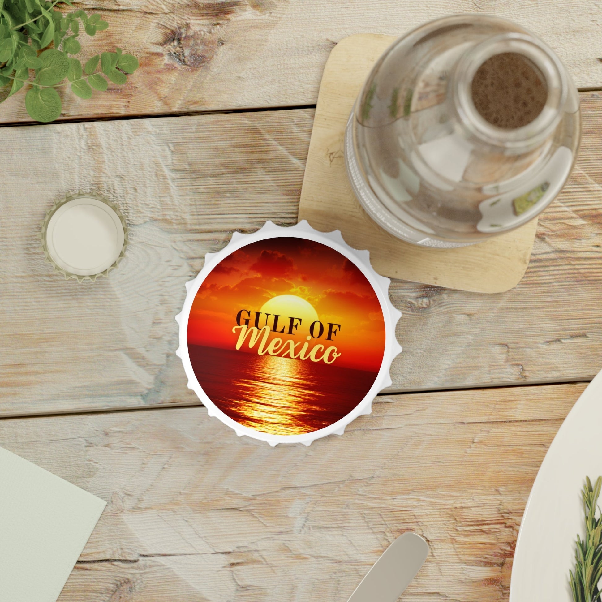 Gulf of Mexico Sunset Bottle Opener Printify