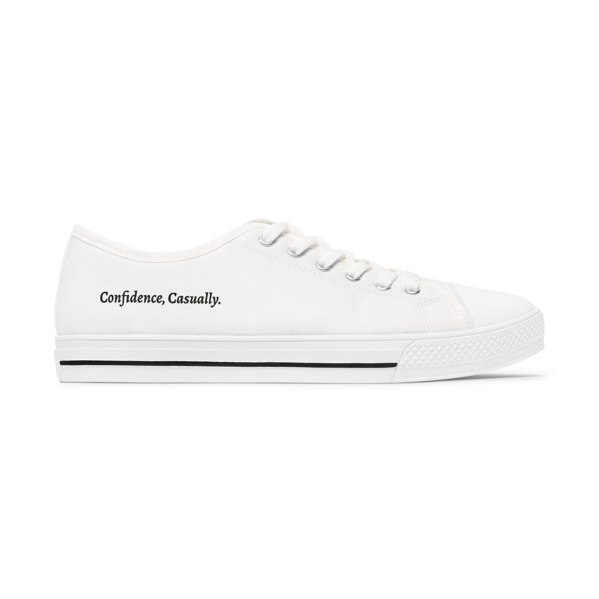 Confidence, Casually – Political Parody Low Top Sneakers for Women