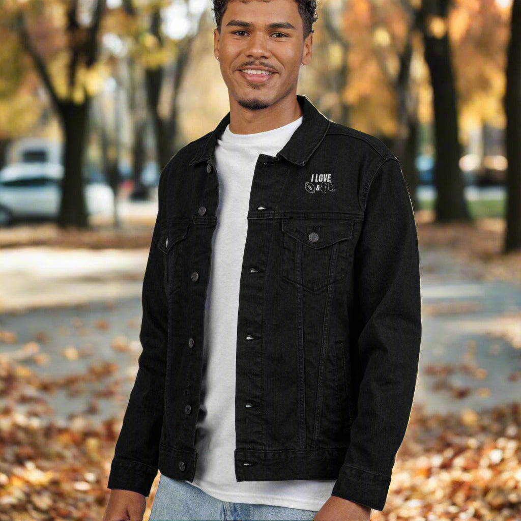Love Football & Cats Unisex Denim Jacket