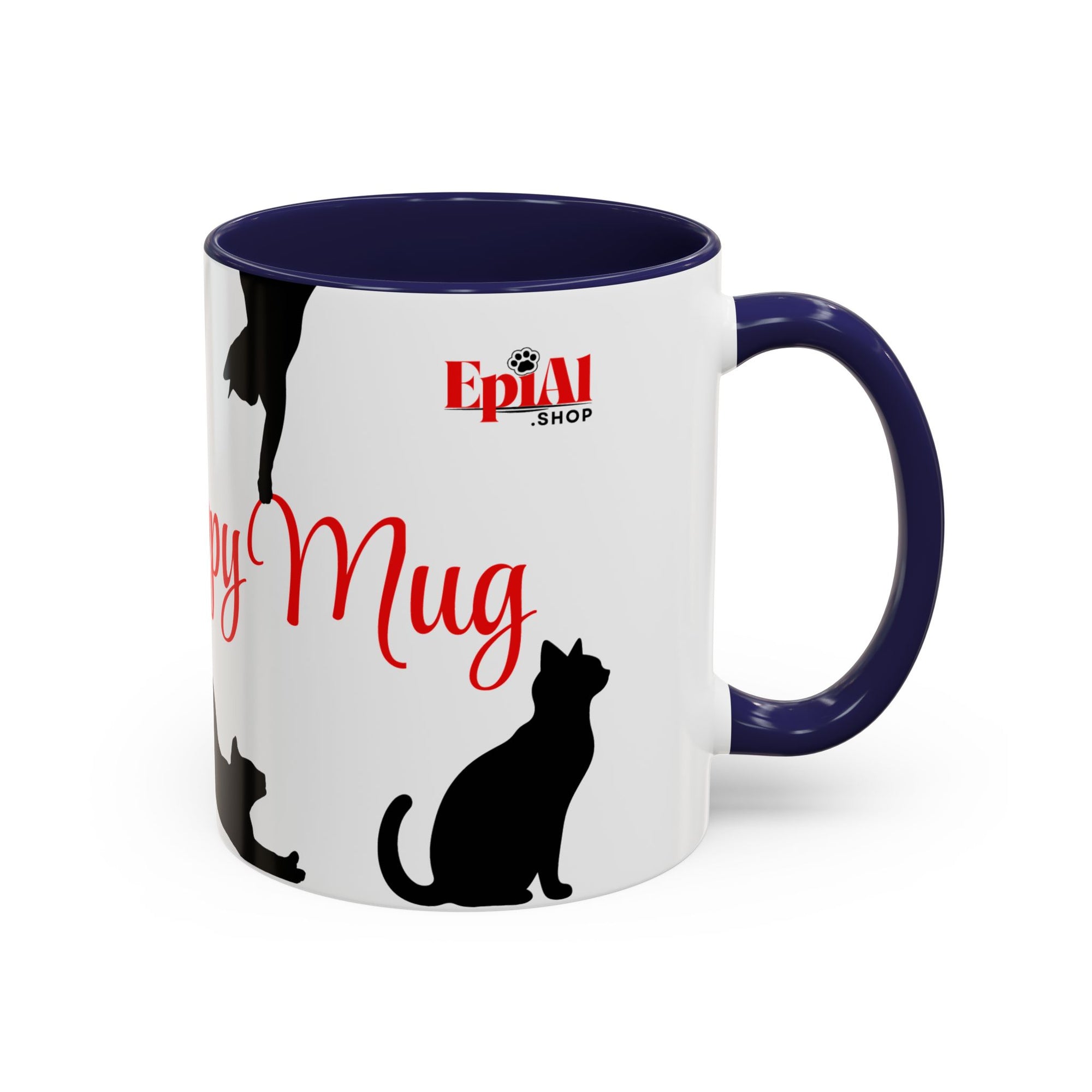 Silhouette Cat Lovers Accent Mug
