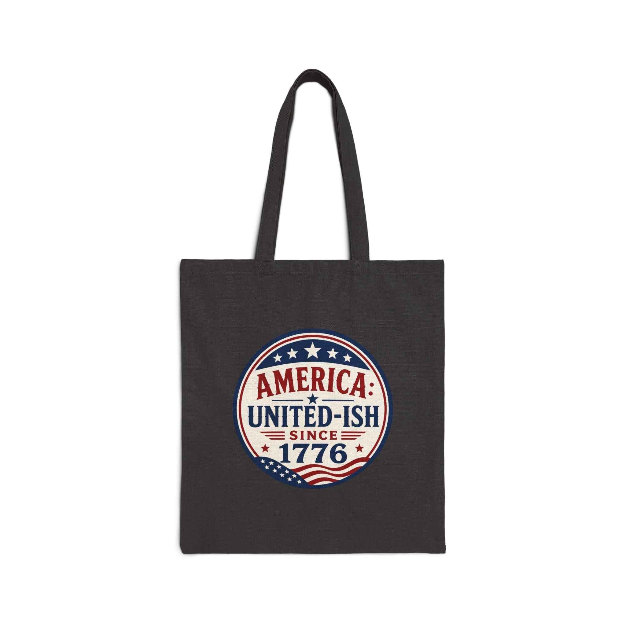 America United-ish Since 1776 Patriotic Canvas Tote Bag | Americana USA Carryall