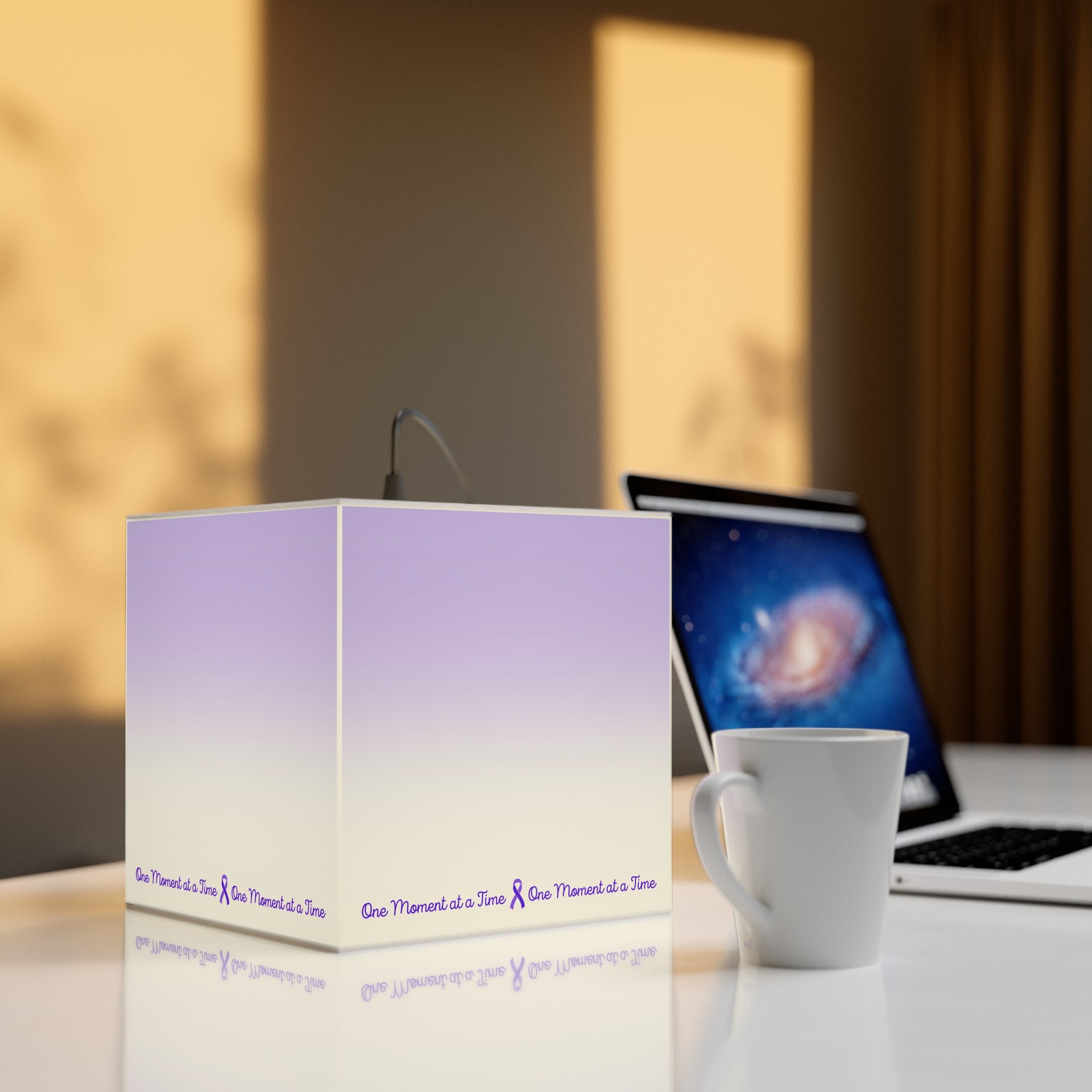 One Moment at a Time Light Cube Lamp