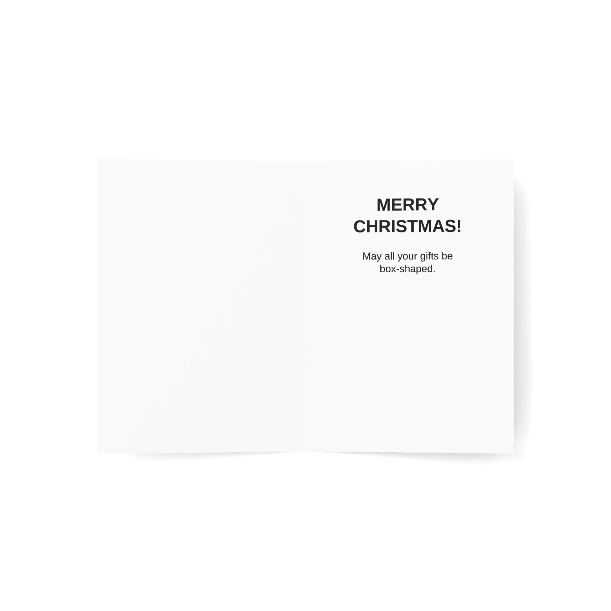 Only Here for the Boxes Cat Christmas Card – 10, 30, 50 pc. sets