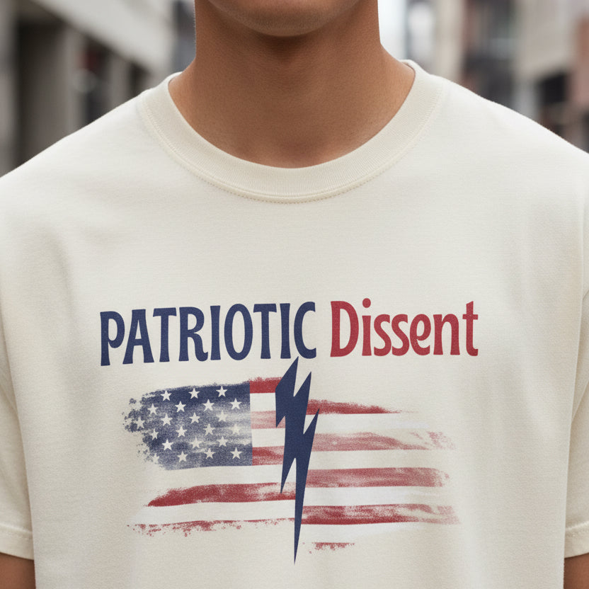 Patriotic Dissent Unisex T-Shirt – American Flag Statement Tee