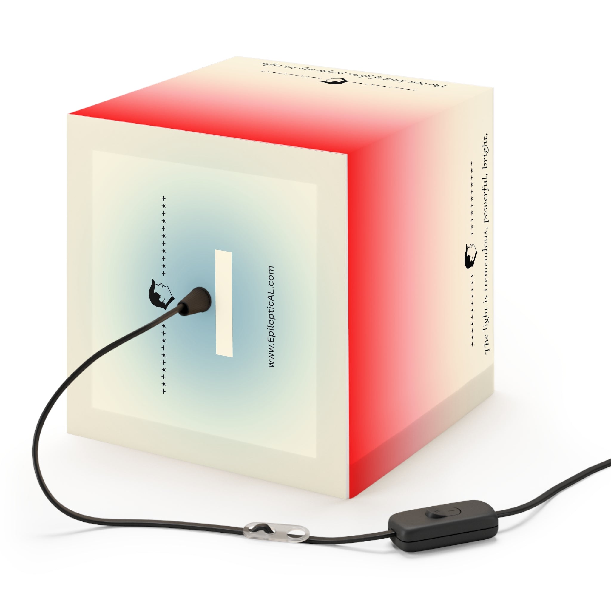 Tremendous Light Cube Lamp – Political Parody Poem Lamp | Statement Lighting Decor