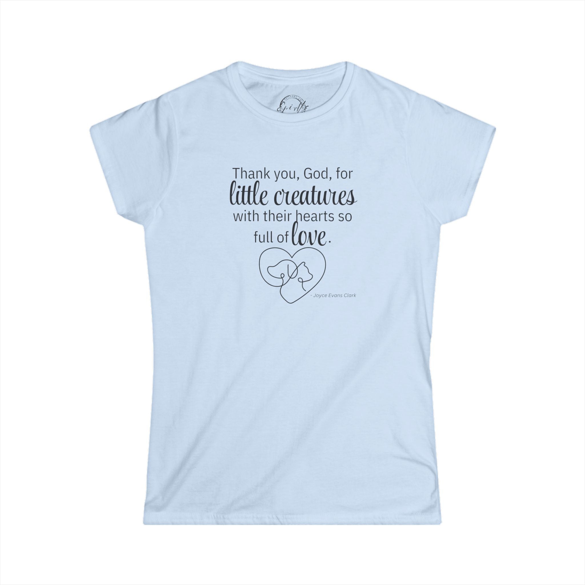 Photo depicting the ​Little Creatures Women's Softstyle Tee from EpiAl's Shop.