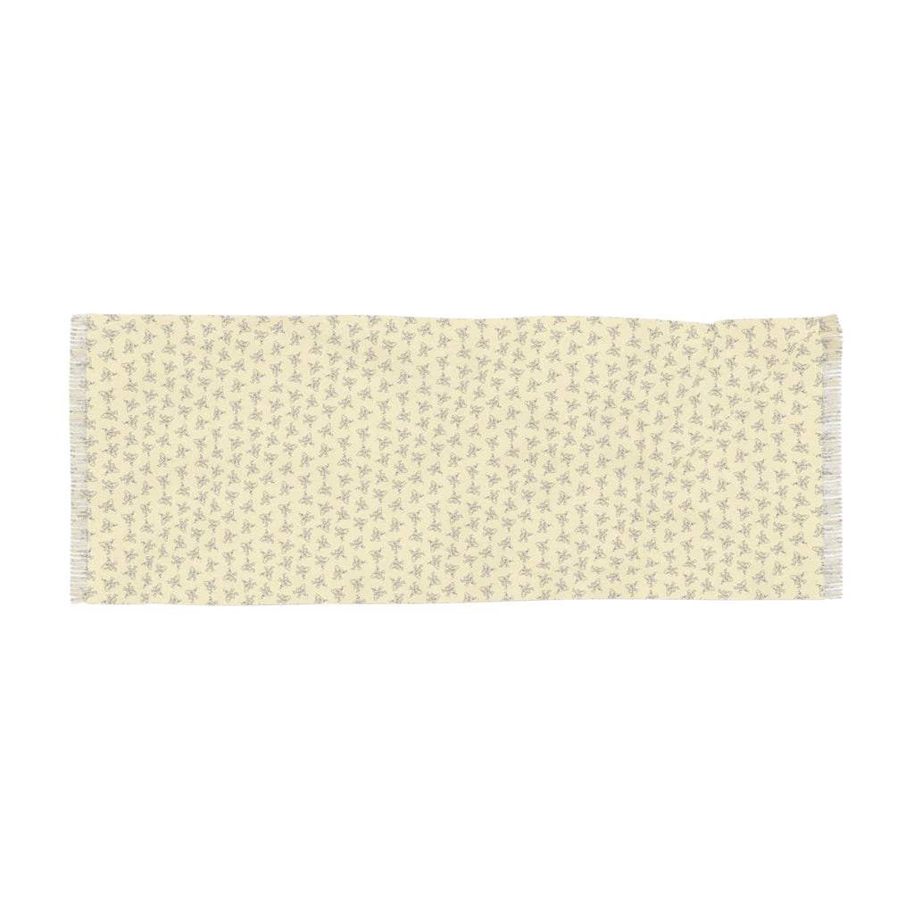 Bigfoot in the Woods Lightweight Scarf | Golden Yellow Sasquatch Print