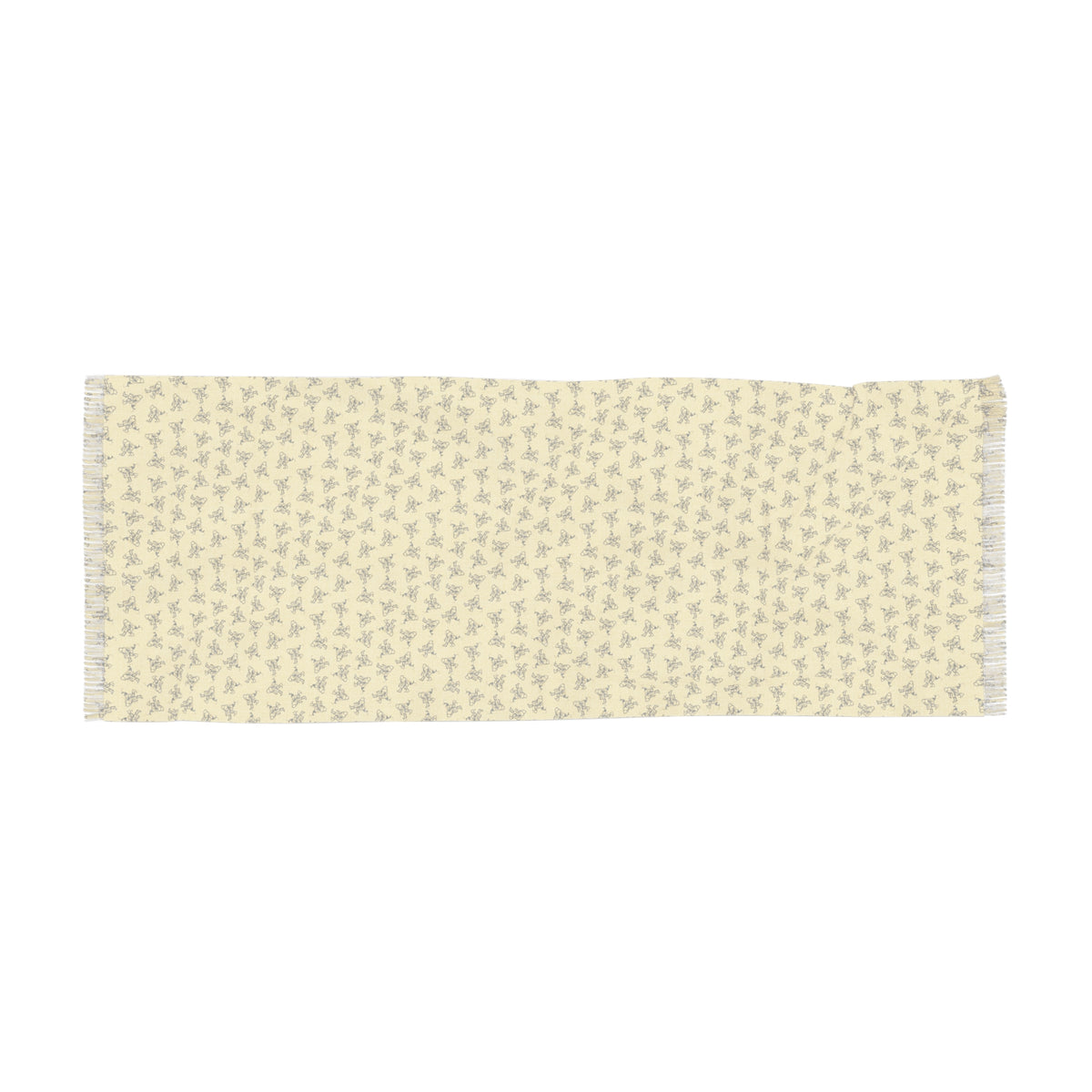 Bigfoot in the Woods Lightweight Scarf | Golden Yellow Sasquatch Print