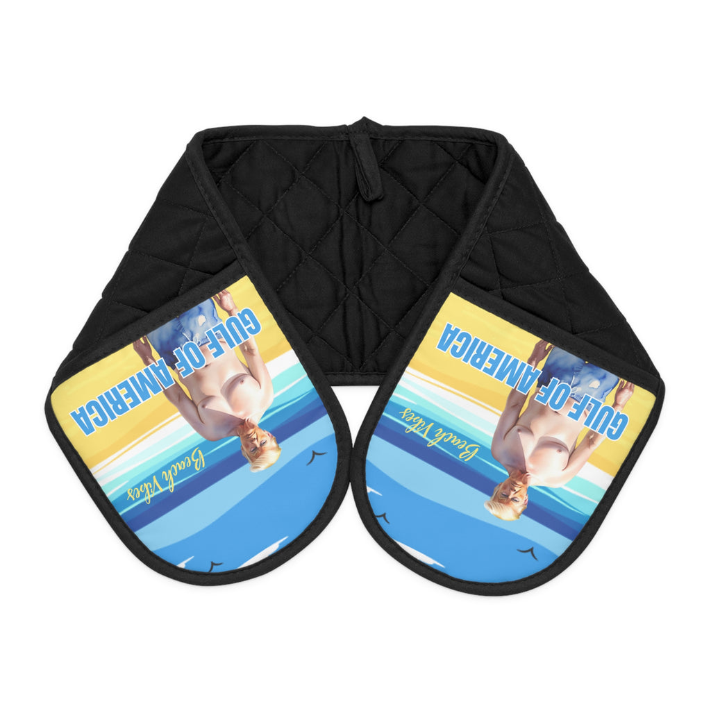 Funny American Gulf BBQ Oven Mitts - Perfect for Grilling Lovers