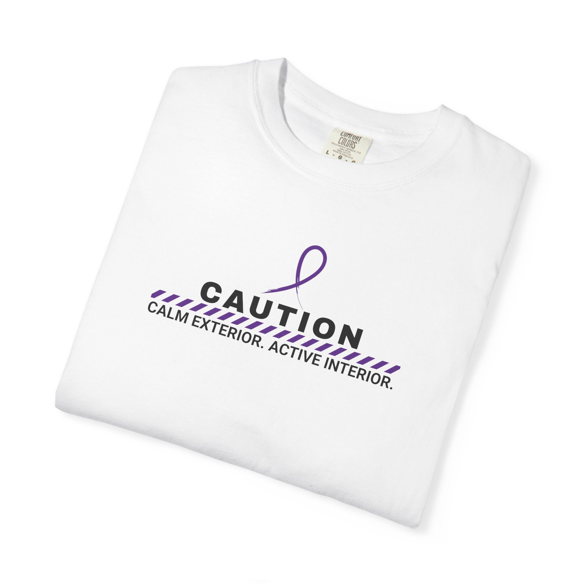 Caution: Calm Exterior. Active Interior. – Epilepsy Awareness T-Shirt