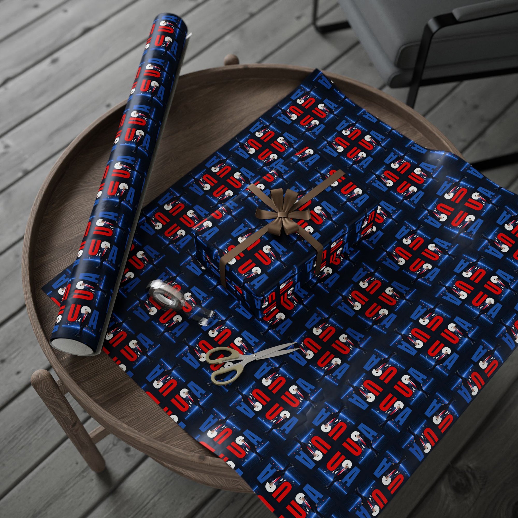 Patriotic USA Wrapping Paper for Celebrations and Holidays