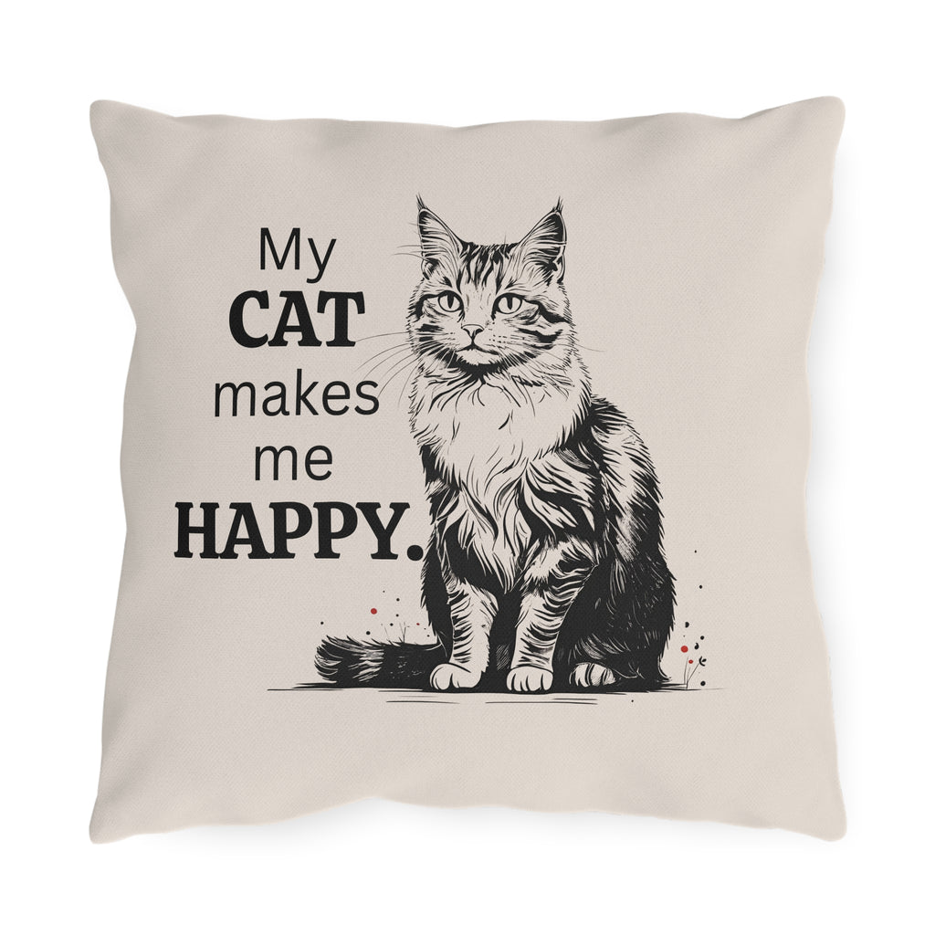 Cat-Themed Outdoor Pillows, Cozy Decor for Cat Lovers