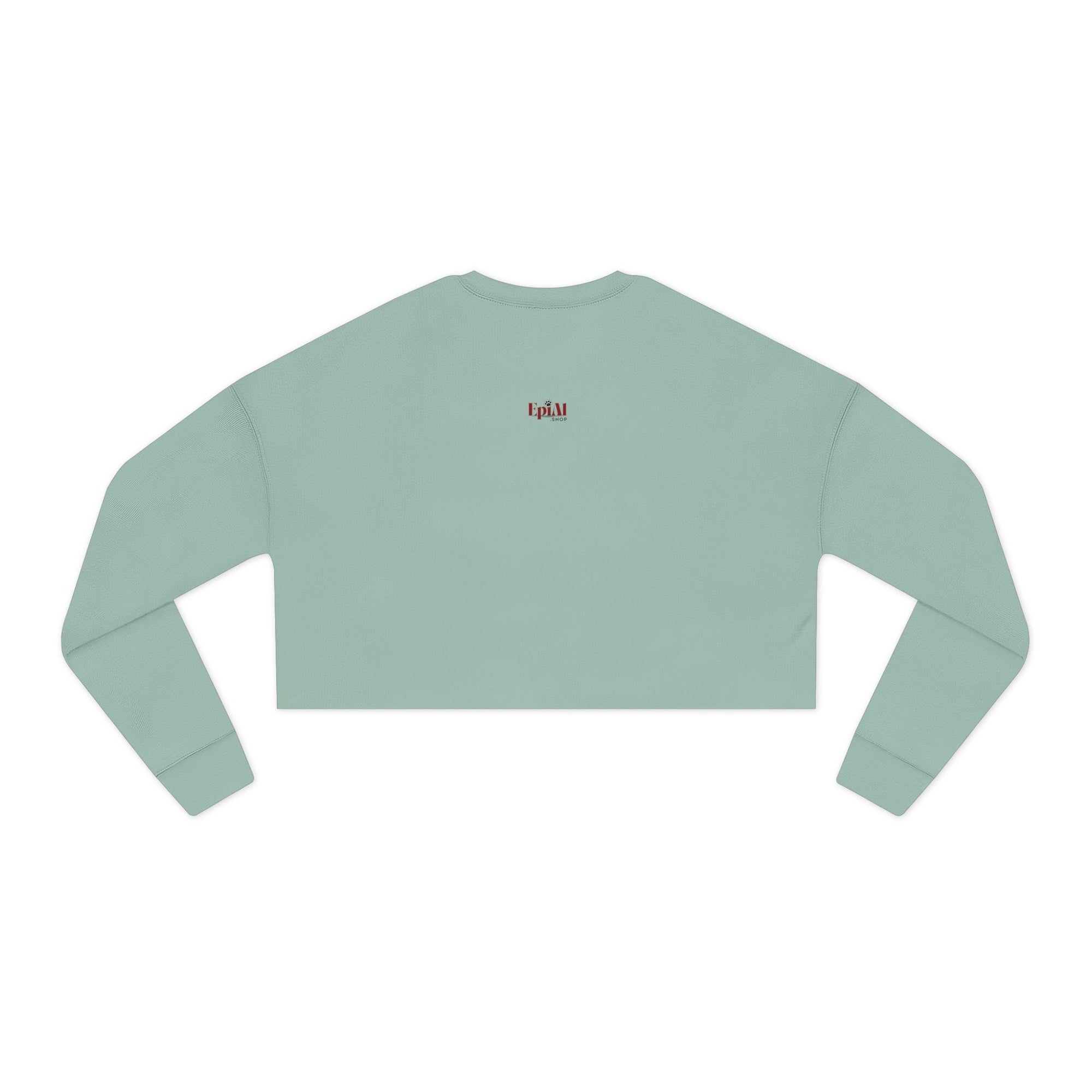Floral Cat Women's Cropped Sweatshirt