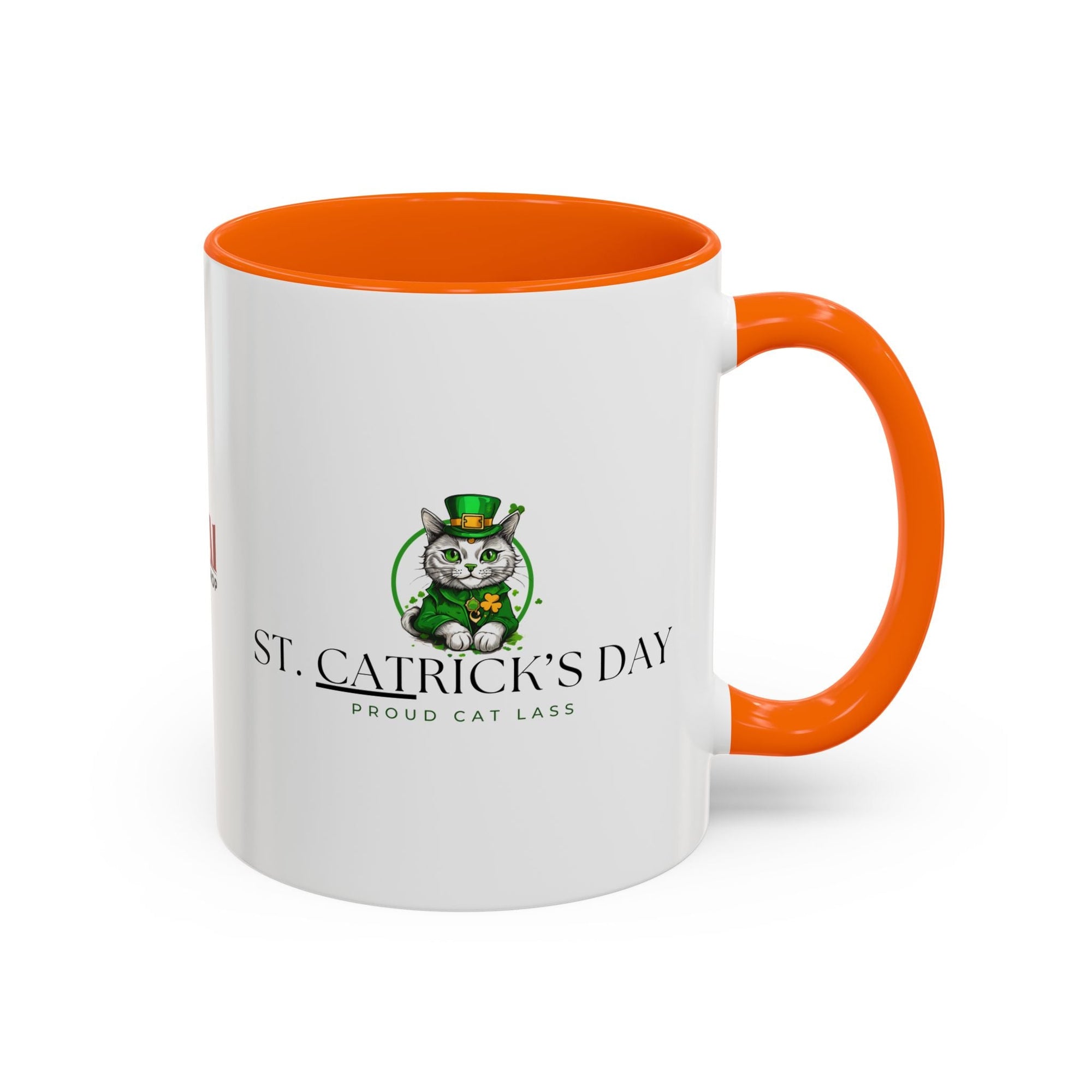 St. Patrick's Day Cat Coffee Mug - Proud Cat Lass Design Printify