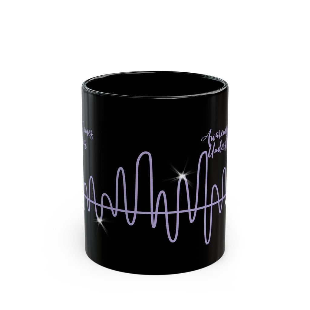 “Waves of Strength” Black Awareness Mug – 11oz & 15oz