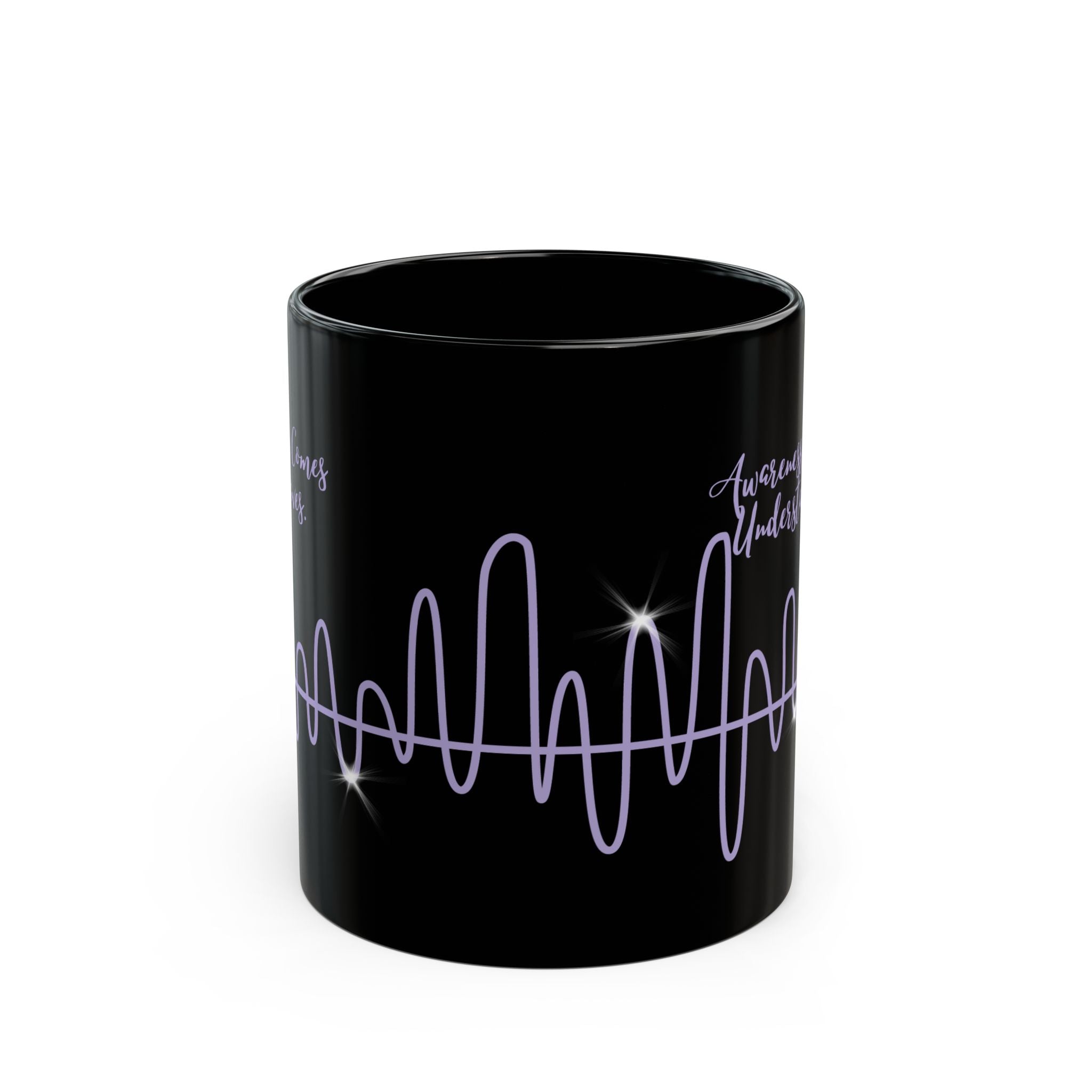 “Waves of Strength” Black Awareness Mug – 11oz & 15oz
