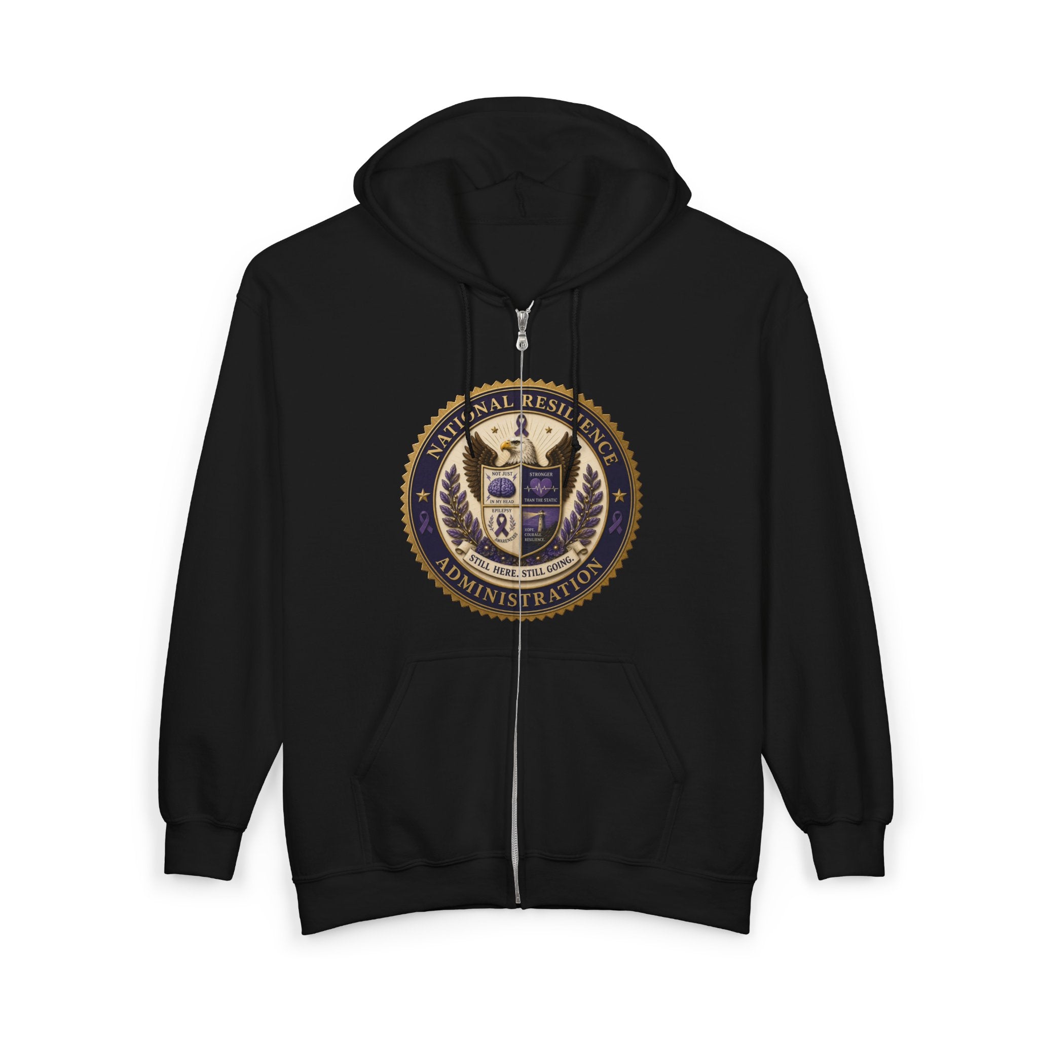National Resilience Administration Full-Zip Hoodie | Still Here. Still Going.