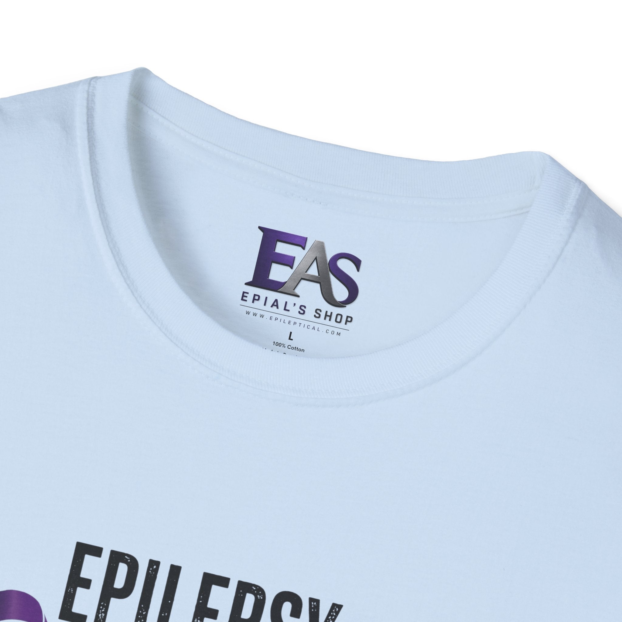 Epilepsy Awareness T-Shirt — "Epilepsy is Real" Purple Ribbon Bigfoot Design