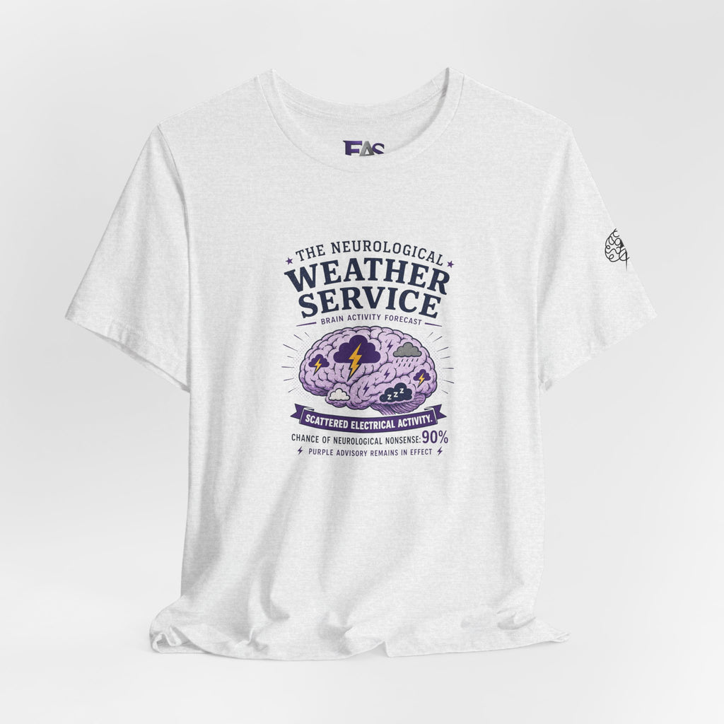 Neurological Weather Service Epilepsy Awareness T-Shirt | Brain Forecast Tee