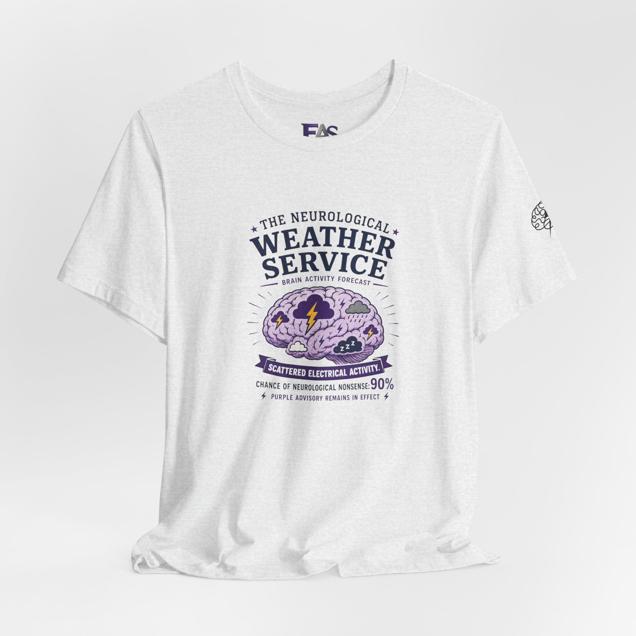 Neurological Weather Service Epilepsy Awareness T-Shirt | Brain Forecast Tee