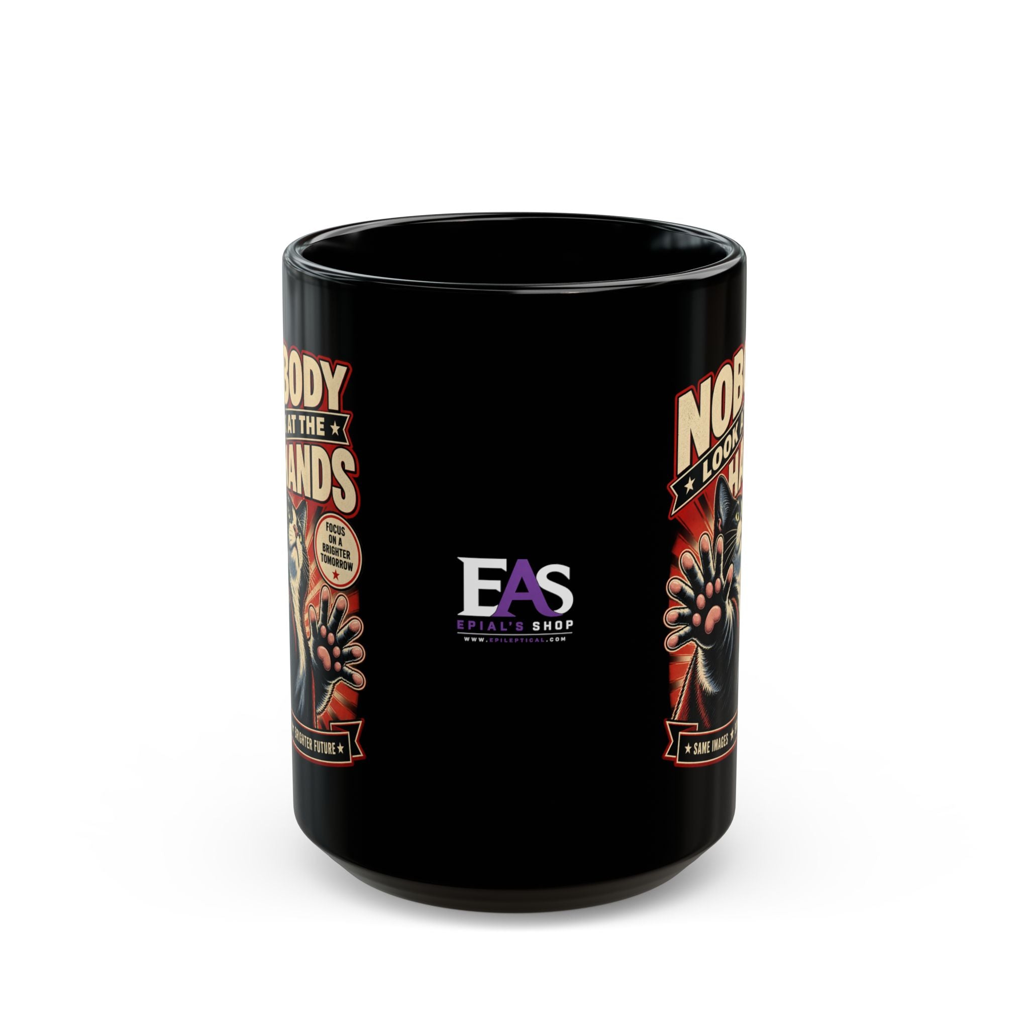 Nobody Look at the Hands AI Slop Mug