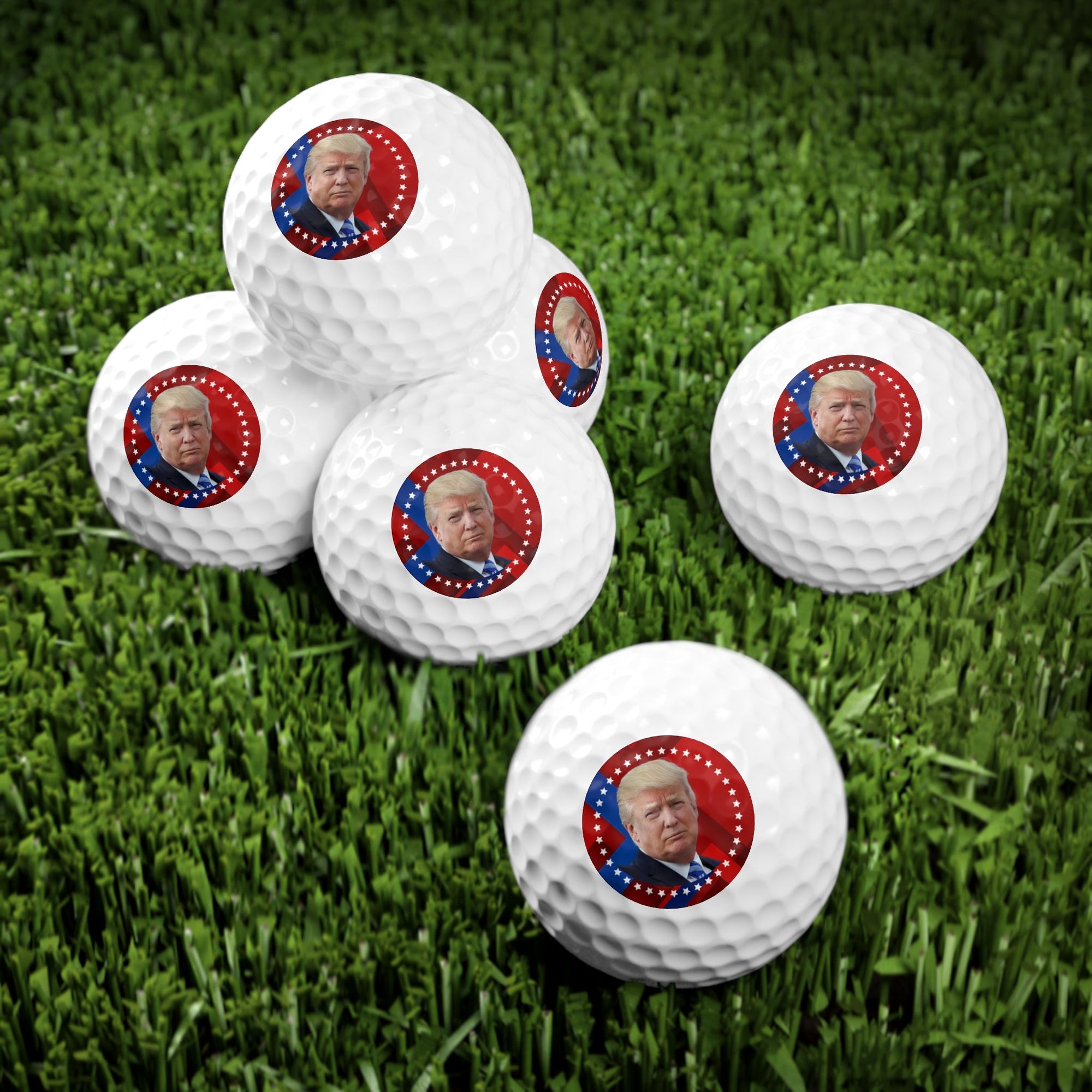 Donald Trump Golf Balls - 6 Pack with Patriotic Design Printify