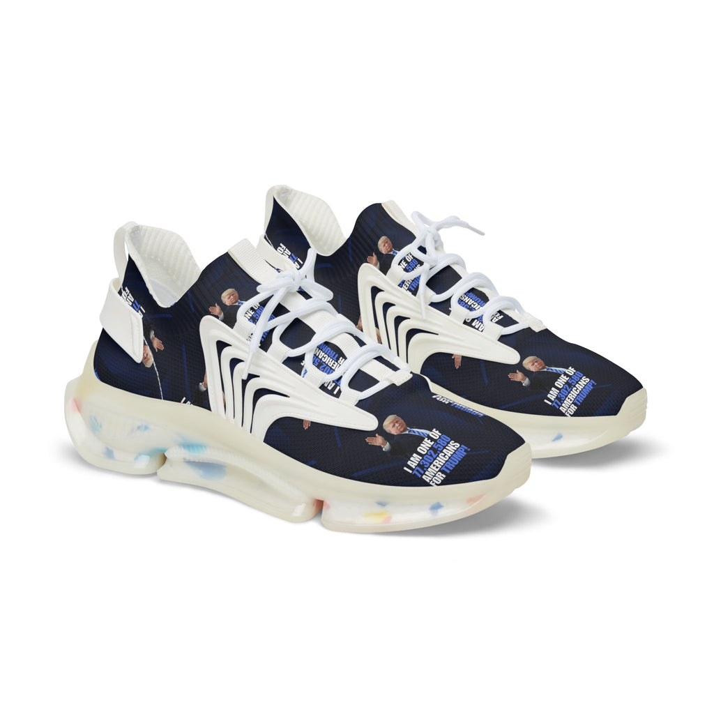 Men’s Mesh Sneakers - American for Trump Design Printify