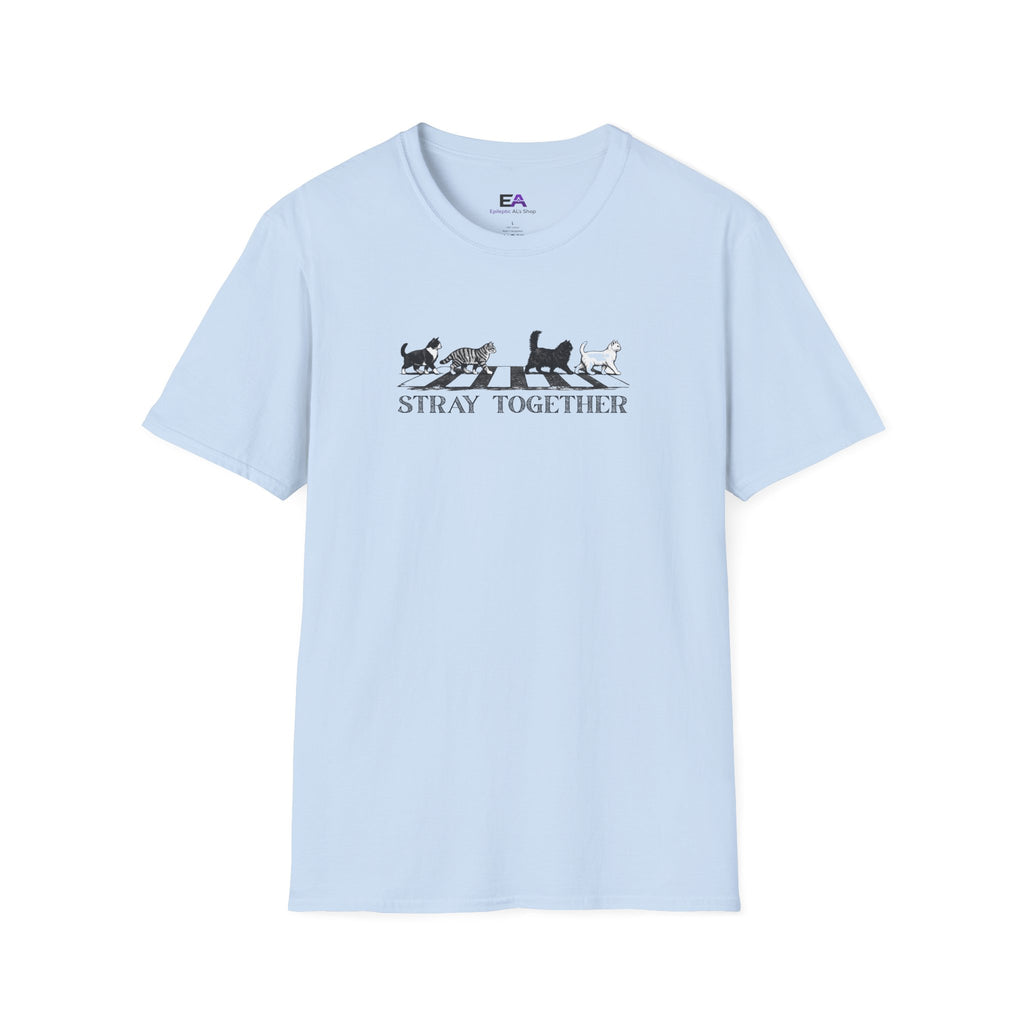 Stray Together Cat Crosswalk T-Shirt | Minimalist Cat Lover Graphic Tee