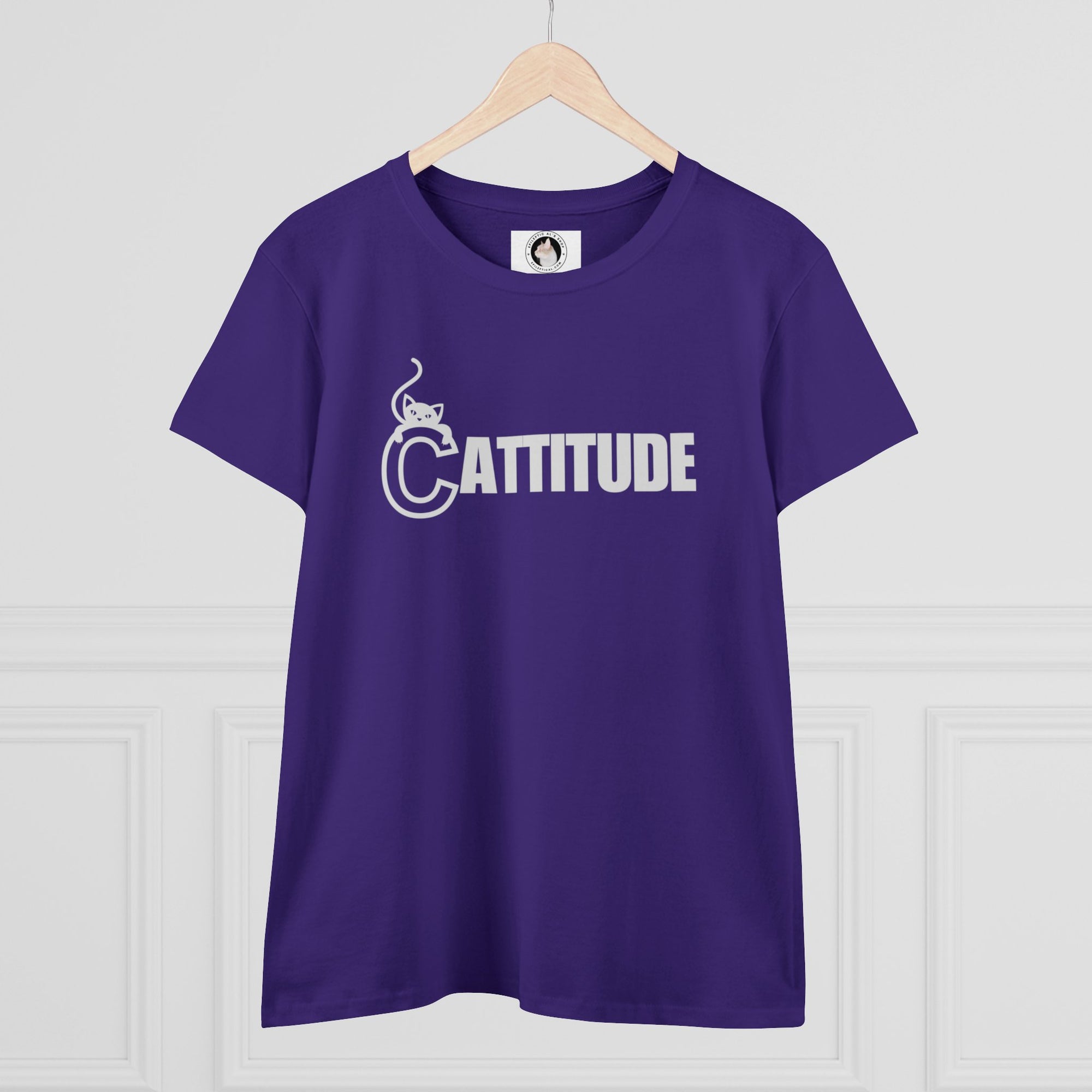 Cattitude Women's Midweight Cotton Tee - T - Shirt - Epileptic Al’s Shop