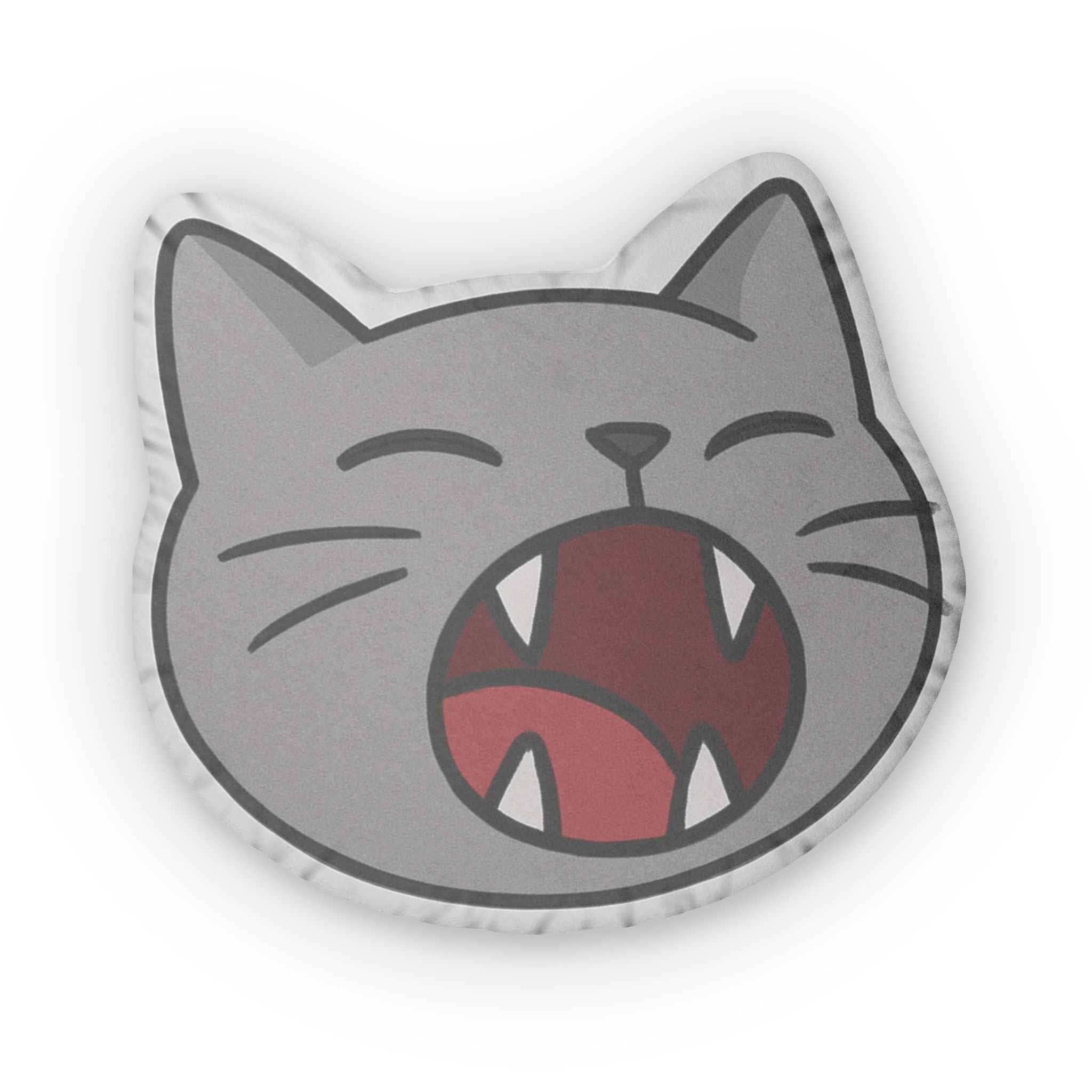 Cat Head “Open Meow” Shaped Cushion – Cartoon Cat Pillow