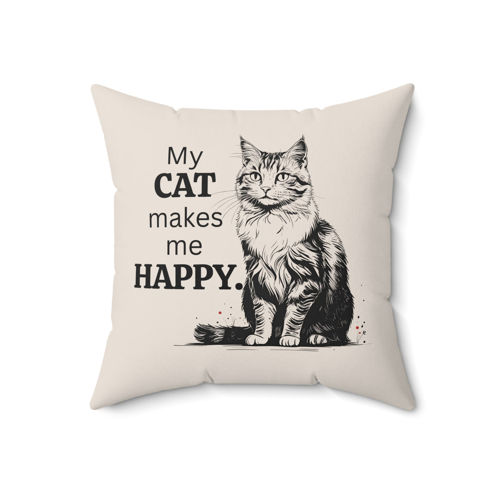 Cat Lover's Decorative Pillow, Home Decor for Cat Owners