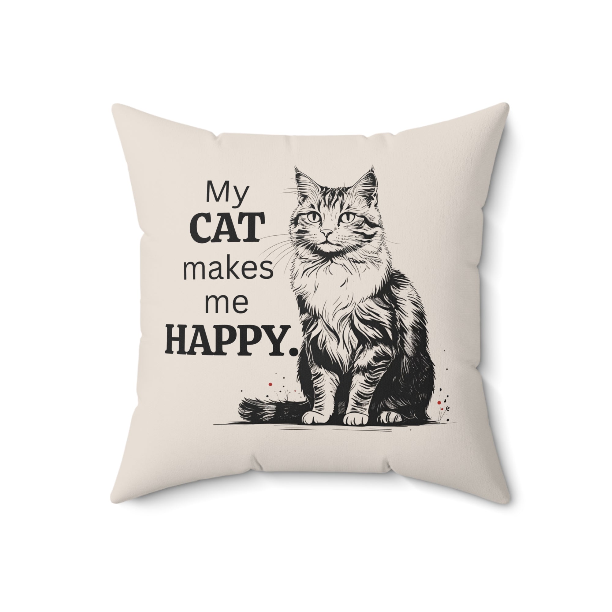 Cat Lover's Decorative Pillow, Home Decor for Cat Owners