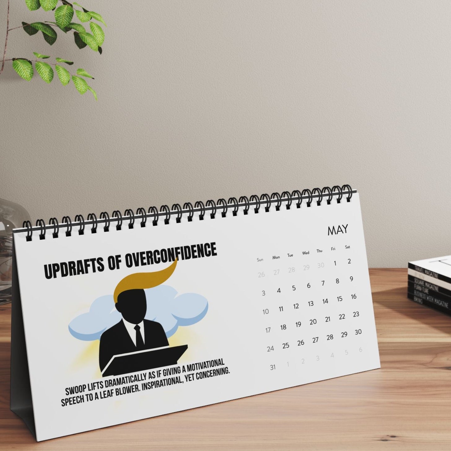 Executive Hair Forecast 2026 Desktop Calendar