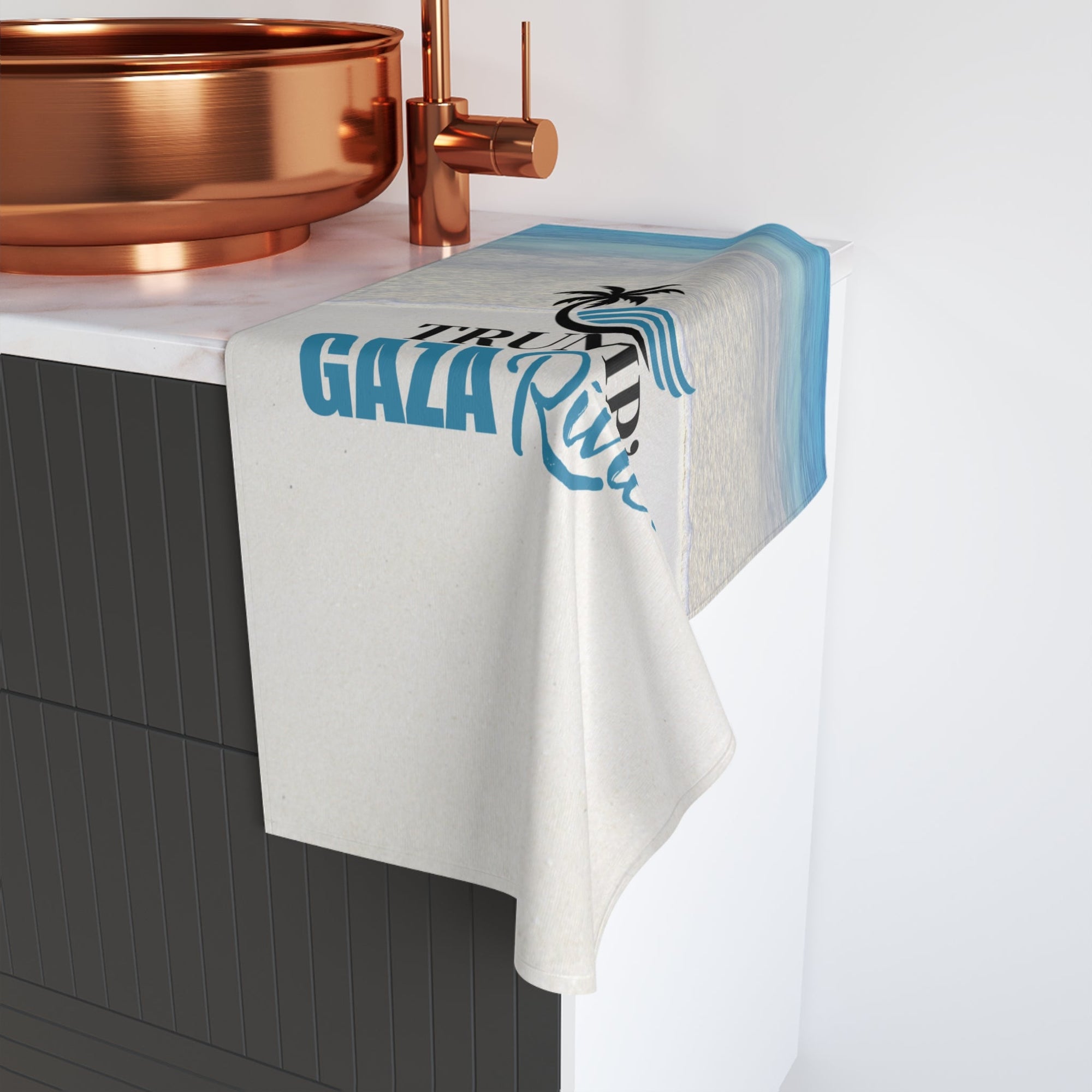 Trump's Gaza Riviera Hand Towel Printify