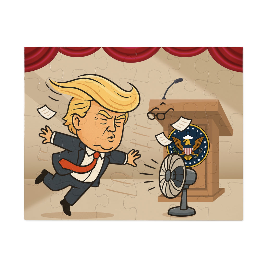 Combover Wind Tunnel Political Parody Jigsaw Puzzle