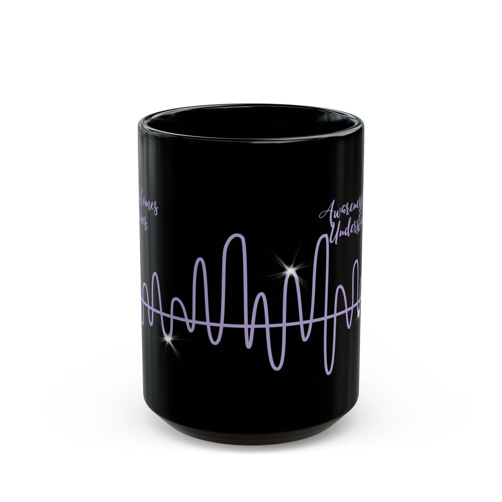 “Waves of Strength” Black Awareness Mug – 11oz & 15oz
