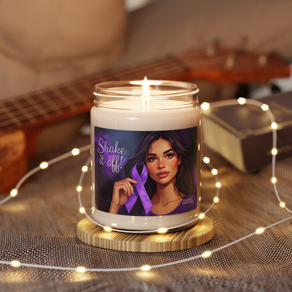 Shake it Off Scented Soy Candle | Epilepsy Awareness Decor