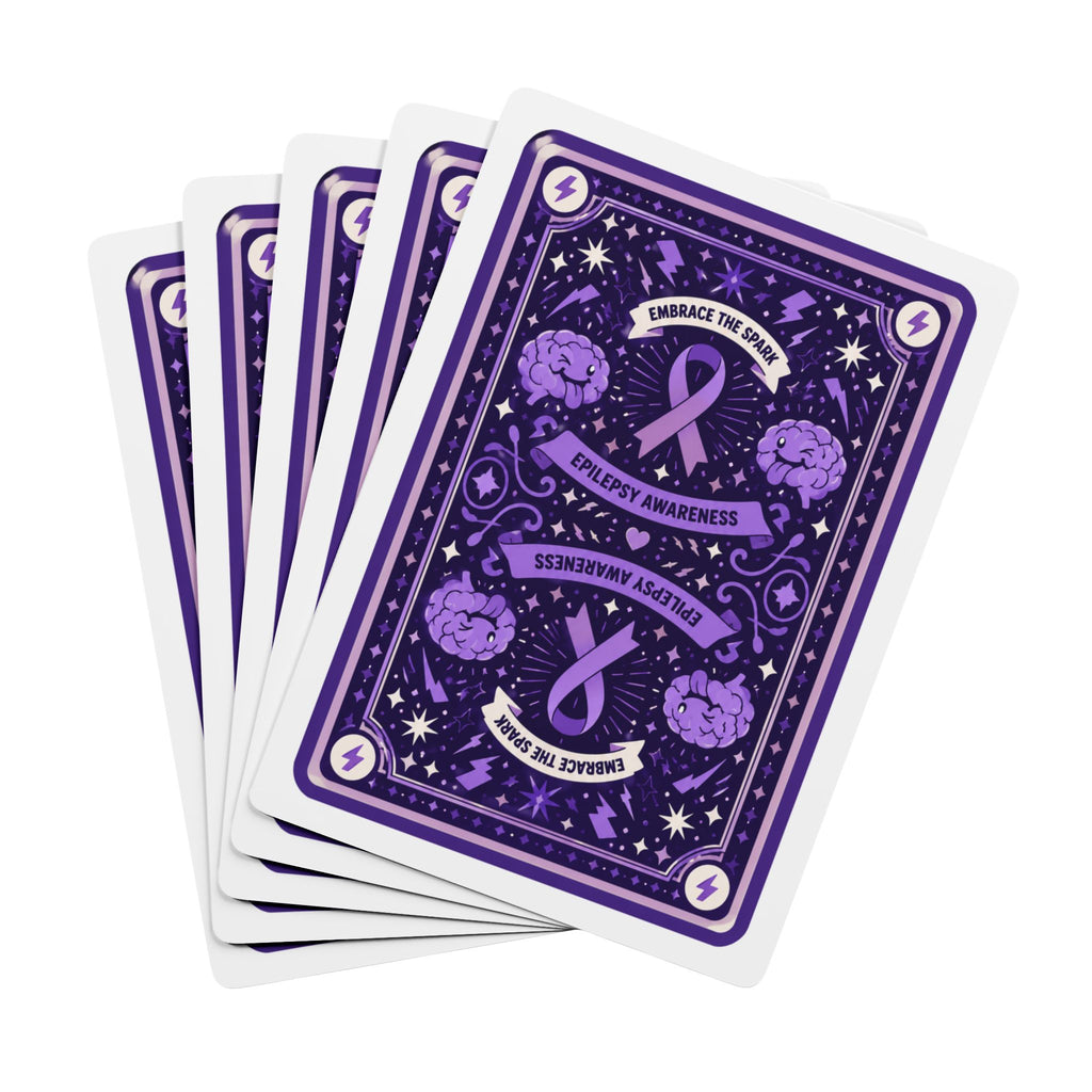 Epilepsy Awareness Playing Cards – Purple Ribbon Poker Deck