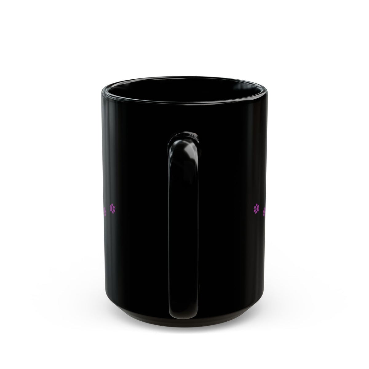 Colorful Stretching Cat Black Ceramic Mug | Whimsical Cat Lover Gift (11oz/15oz)