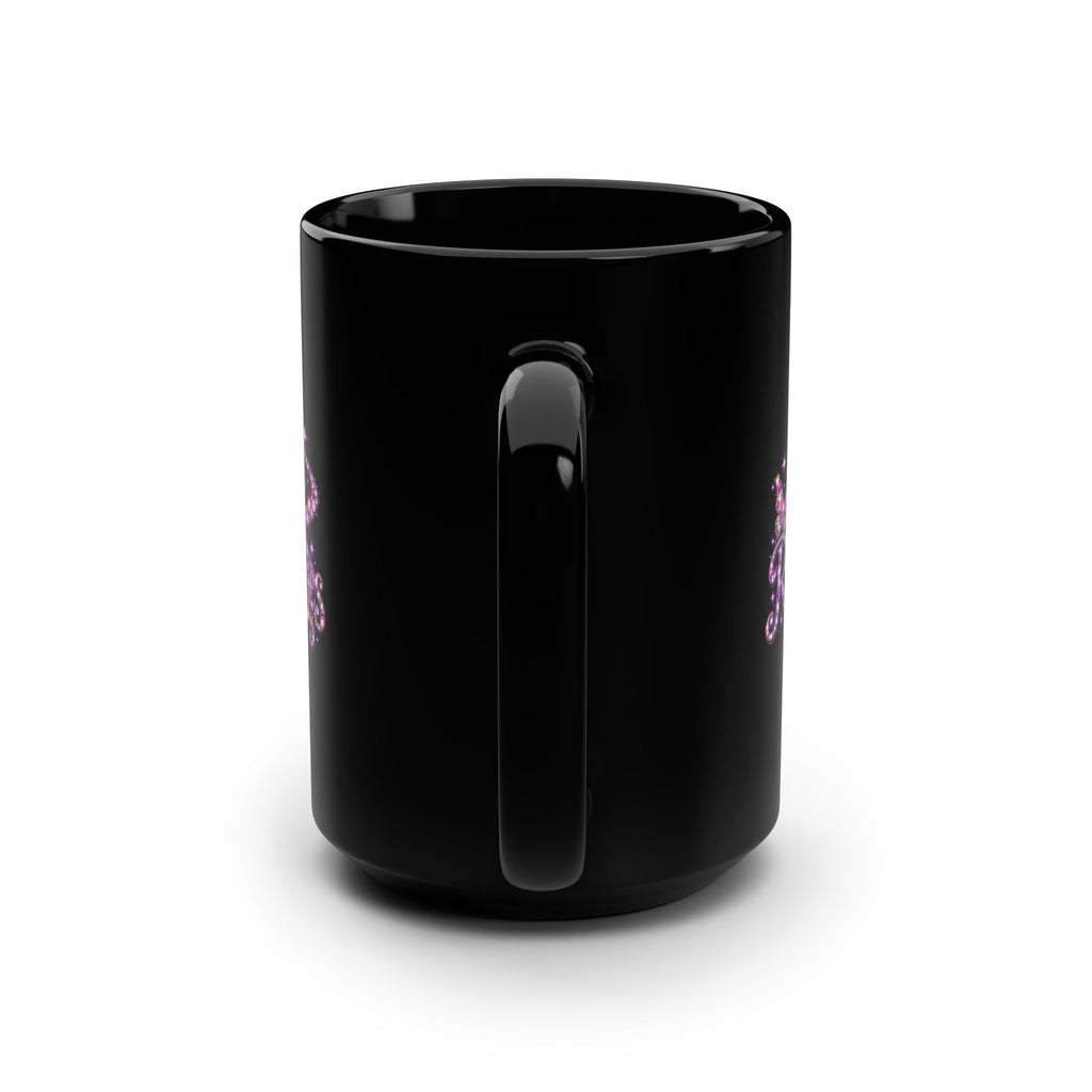 She Left a Trail of Rhinestones Black 15oz Mug