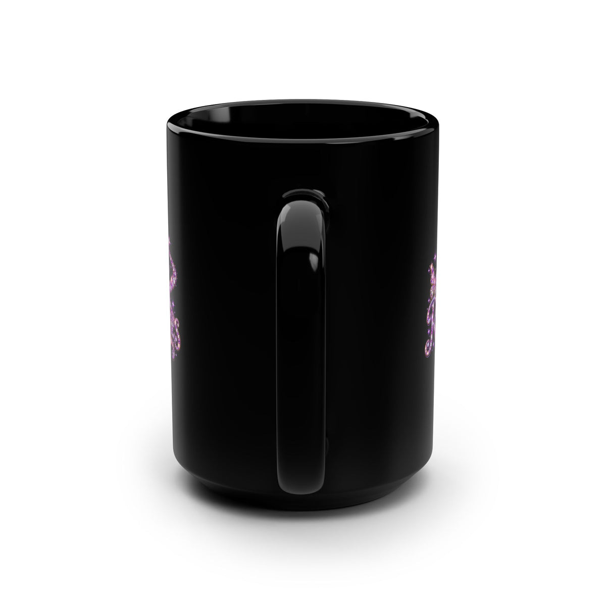 She Left a Trail of Rhinestones Black 15oz Mug