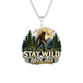 Stay Wild, Pet Cats Bigfoot Necklace | For the Wild at Heart and the Cat Obsessed