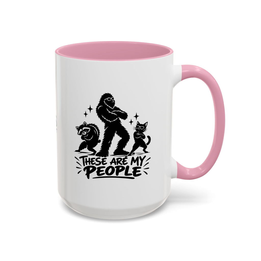 These Are My People Bigfoot, Raccoon & Cat Accent Coffee Mug | 11oz & 15oz