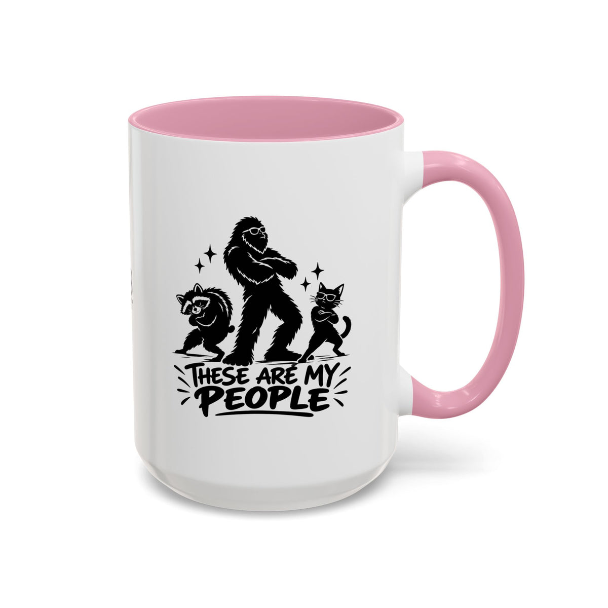 These Are My People Bigfoot, Raccoon & Cat Accent Coffee Mug | 11oz & 15oz