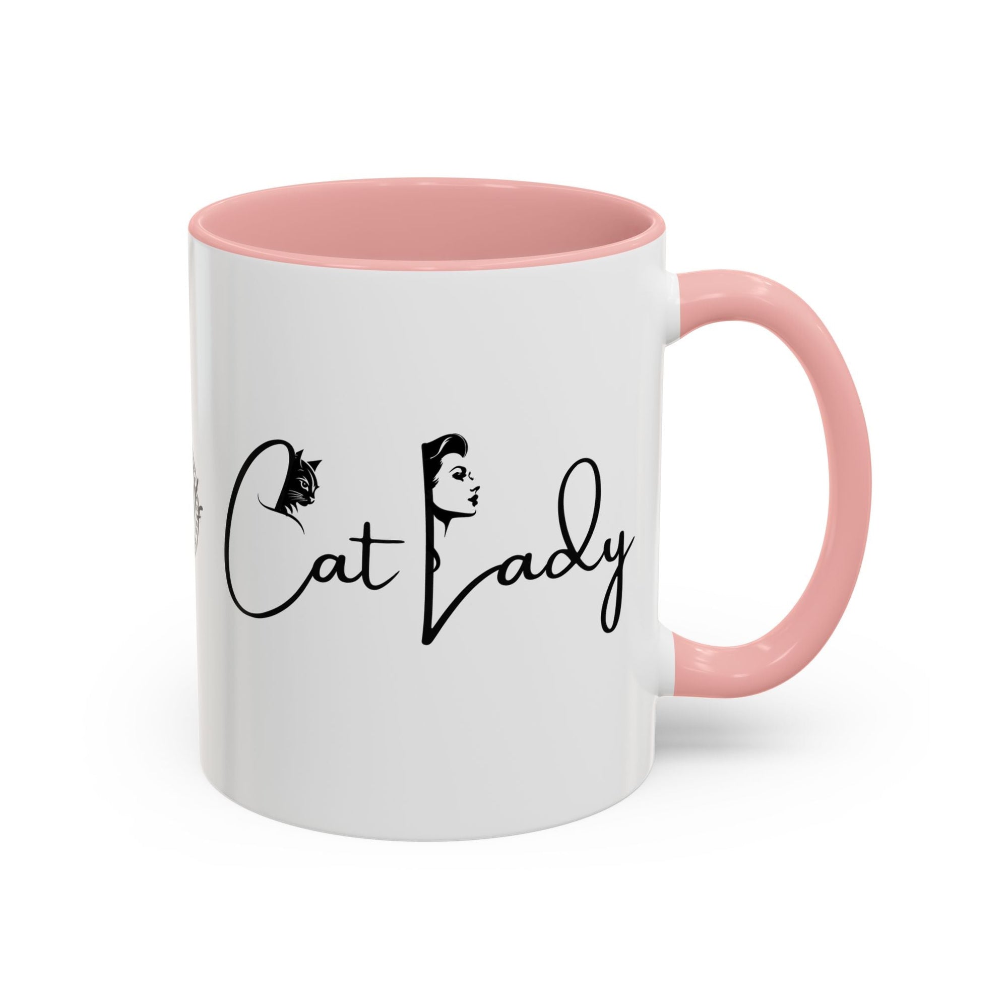 Cat Lady Accent Coffee Mug - Perfect Gift for Cat Lovers Printify
