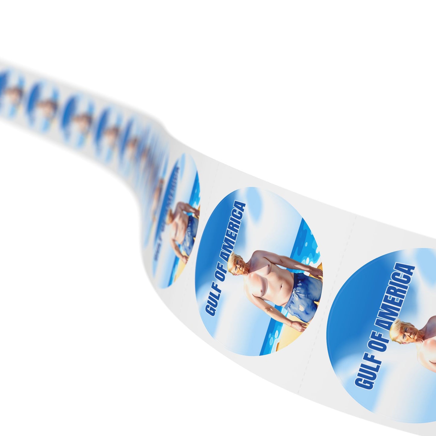 Fun Gulf of America Sticker Roll - Beach Summer Vibe Labels