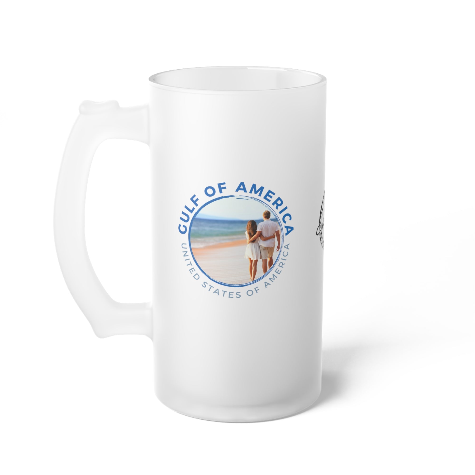 American Gulf USA Frosted Glass Beer Mug