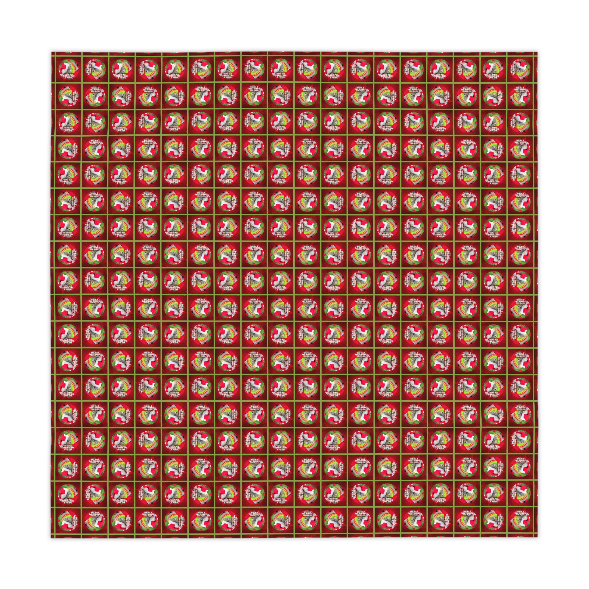 Photo depicting the ​Most Terrible Time of the Year Tablecloth from EpiAl's Shop.