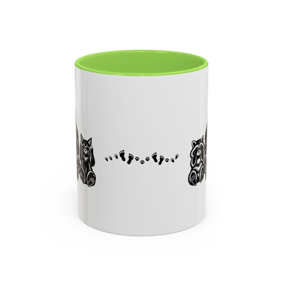 Hear No Evil, See No Evil, Speak No Evil | Bigfoot, Jimothy & Cat Accent Coffee Mug 11oz/15oz